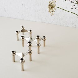 Stoff Nagel Lysestage - Krom