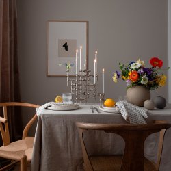 Stoff Nagel Lysestage - Krom