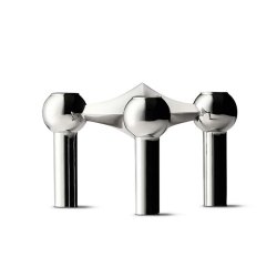 Stoff Nagel Lysestage - Krom