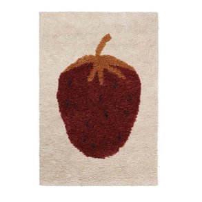 Ferm Living Kids - Fruiticana Tufted Tppe - Jordbr - Small 