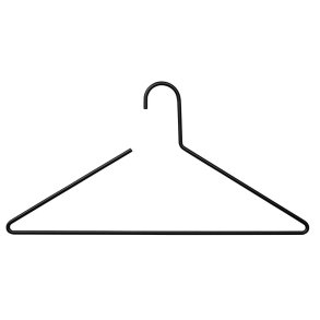 LindDNA - Slim Hanger Bjle - Sort - 6 stk. 2-SORTERING