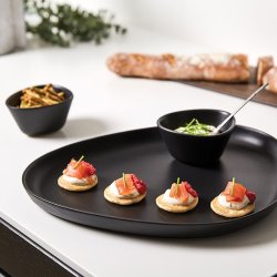 LindDNA Curve Stoneware - Stor Tallerken - Sort