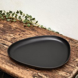LindDNA Curve Stoneware - Platte - Sort