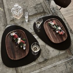 LindDNA - Dkkeserviet - Curve - Large - Buffalo - Sort