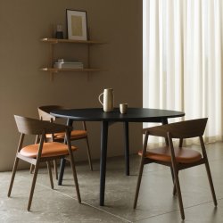 Andersen Furniture AC2 Stol - Rget Matlakeret Eg/Cognac Lder 