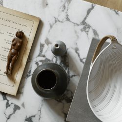 Audo Copenhagen Androgyne Lounge Sofabord Valnd/Calacatta Viola