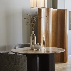 Audo Copenhagen Androgyne Spisebord Mrkbejdset Eg/Kunis Breccia 120