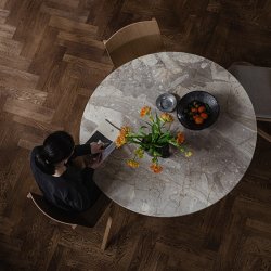 Audo Copenhagen Androgyne Spisebord Natur Eg/Grey Galaxy 120