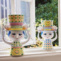 Bjrn Wiinblad Lady With Hat Vase Grn 24,5 cm