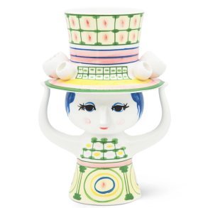 Bjrn Wiinblad Lady With Hat Vase Grn 24,5 cm
