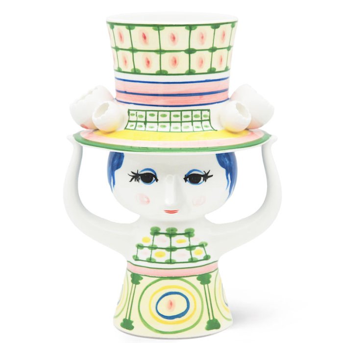 Bjrn Wiinblad Lady With Hat Vase Grn 24,5 cm