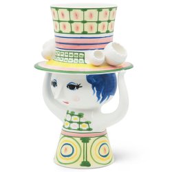 Bjrn Wiinblad Lady With Hat Vase Grn 24,5 cm