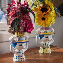 Bjrn Wiinblad Lady With Hat Vase Grn 24,5 cm