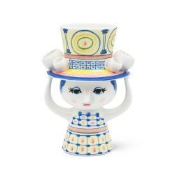 Bjrn Wiinblad Lady With Hat Vase Bl 20,5 cm