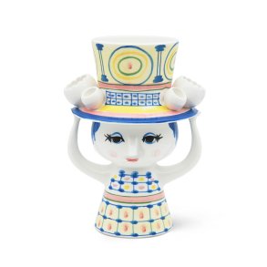 Bjrn Wiinblad Lady With Hat Vase Bl 20,5 cm