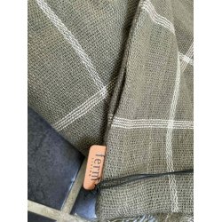 Calm Pude - 50x50 cm - Olive/Off-White - 2-SORTERING