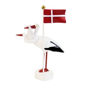 KIDS by FRIIS Bordpynt, Stork med Flag m/guldfarvet knop