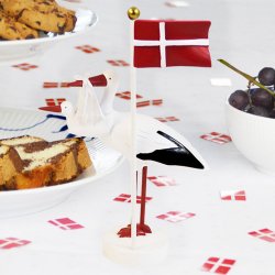 KIDS by FRIIS Bordpynt, Stork med Flag m/guldfarvet knop