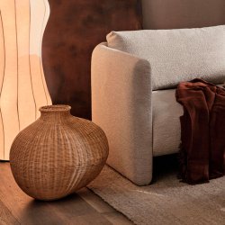 Ferm Living Bola Flettet Gulvvase - Natur