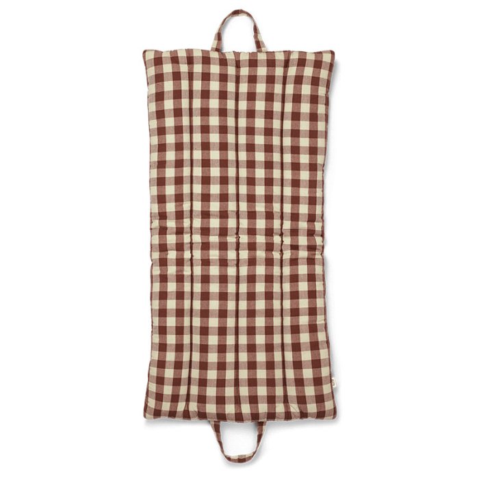 Ferm Living Bothy Check foldemadras - Cinnamon/Green