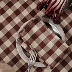 Ferm Living Bothy Check servietter - 4 stk. - Cinnamon/Grey Green 