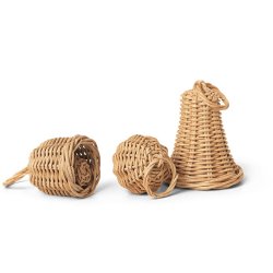 Ferm Living Braided Bell Baubles 3 stk. Natur 