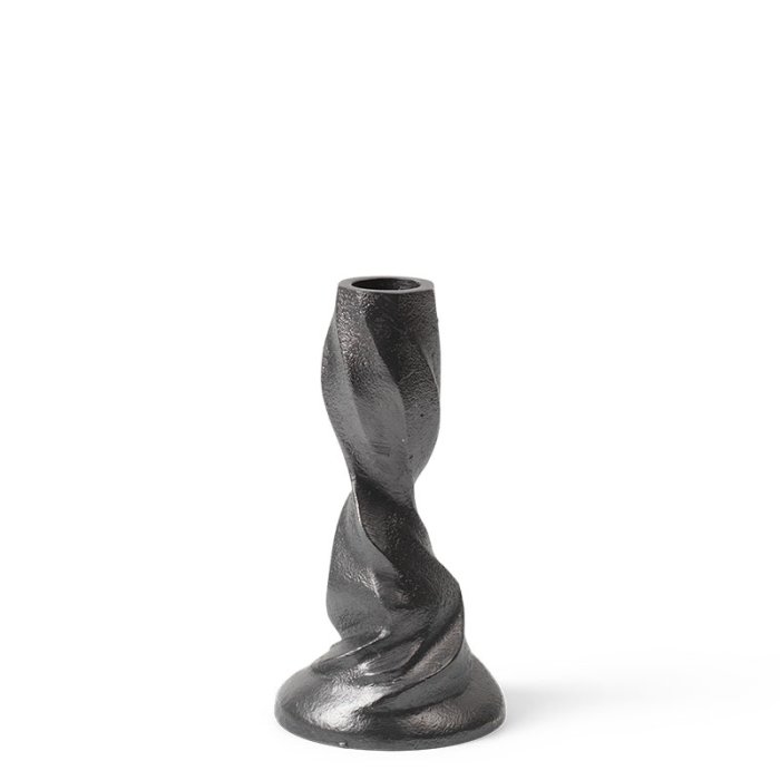 Ferm Living Gale Lysestage Sort Aluminium Lille