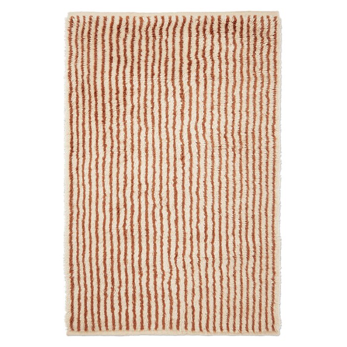 Ferm Living Kami Knotted Tppe 120x180 Off-white/Red Brown