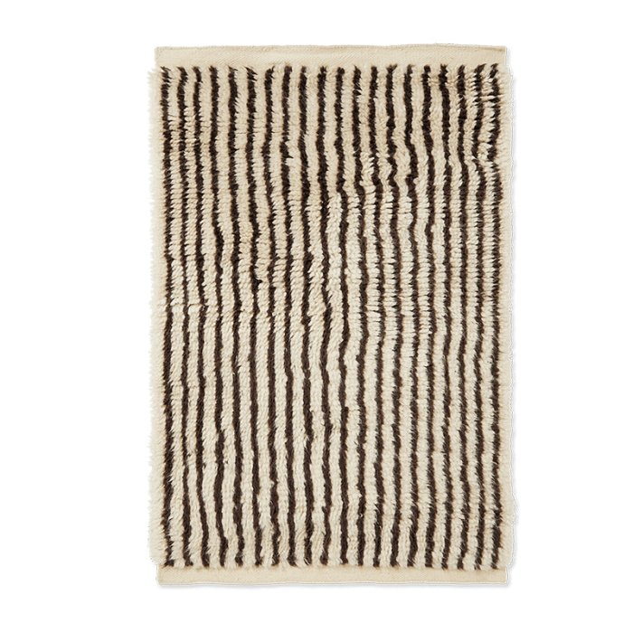 Ferm Living Kami Knotted Tppe 80x120 Off-white/Coffee