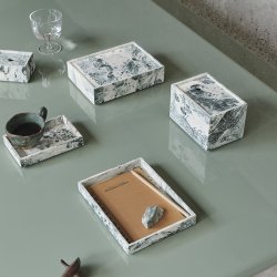 Ferm Living Mist Box 15x20 cm Emerald Off-white