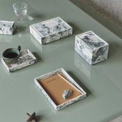 Ferm Living Mist Box 7,5x10 cm Emerald Off-white