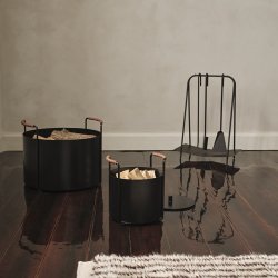 Ferm Living Port Optndings- Og Askespand Sort