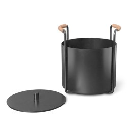 Ferm Living Port Optndings- Og Askespand Sort