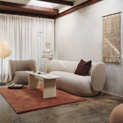 Ferm Living Stille Tufted Rug 140x200 Red Brown