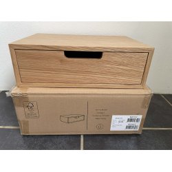 Hide Opbevaringskasse m. Skuffe - Eg - 2-SORTERING