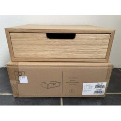 Hide Opbevaringskasse m. Skuffe - Eg - 2-SORTERING