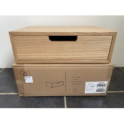 Hide Opbevaringskasse m. Skuffe - Eg - 2-SORTERING