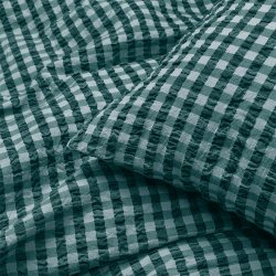 Juna Sengetj Bk&Blge Grn/Lys Bl 140x200 cm