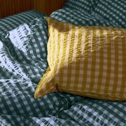 Juna Sengetj Bk&Blge Grn/Lys Bl 140x200 cm