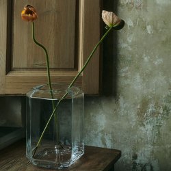 LOUISE ROE Jewel Vase H26 Clear