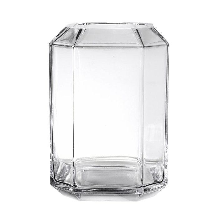 LOUISE ROE Jewel Vase H26 Clear