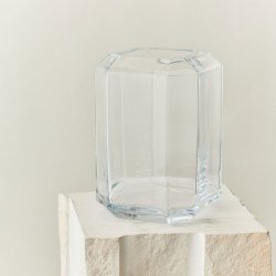 LOUISE ROE Jewel Vase H26 Clear