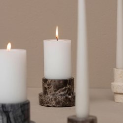 Mette Ditmer Marble Bloklysestage Stor Brun 