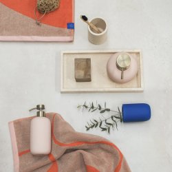 Mette Ditmer Nova Arte Hndklde 2 pak Latte/Orange 40x55 cm