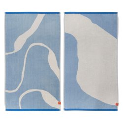 Mette Ditmer Nova Arte Hndklder 2 pak Lysebl/Offwhite 40x55cm