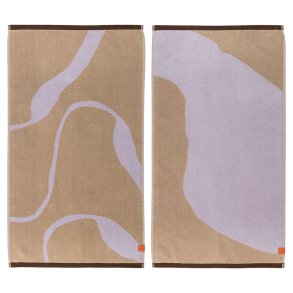 Mette Ditmer Nova Arte Hndklde 2 pak Sand/Lilla 50x90 cm