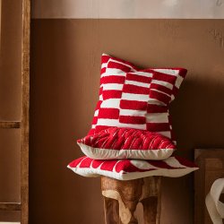 Nordal Furud Pudebetrk 48x48 cm Rhvid/Rd