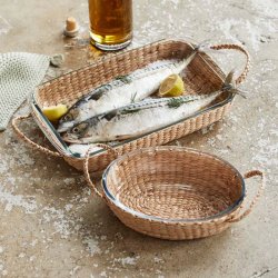 Nordal Mace Ovnfast Fad i Glas M/Kurv, Rektangel