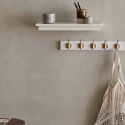 Nordal Edgy Knagerkke i Hvid Tr med 8 messing knage