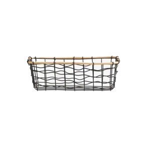 Nordal Hana Opbevaringskurv i Sort Metalflet M